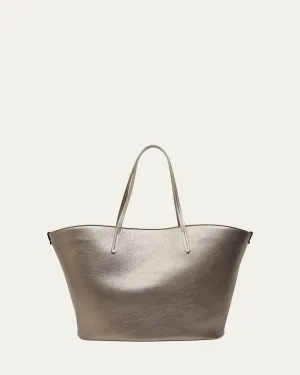 Metallic Leather Tote Bag