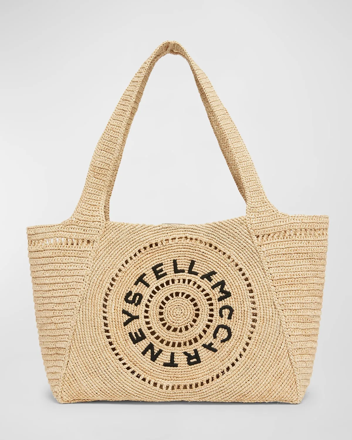 Mini Logo Eco Crochet Raffia Tote Bag