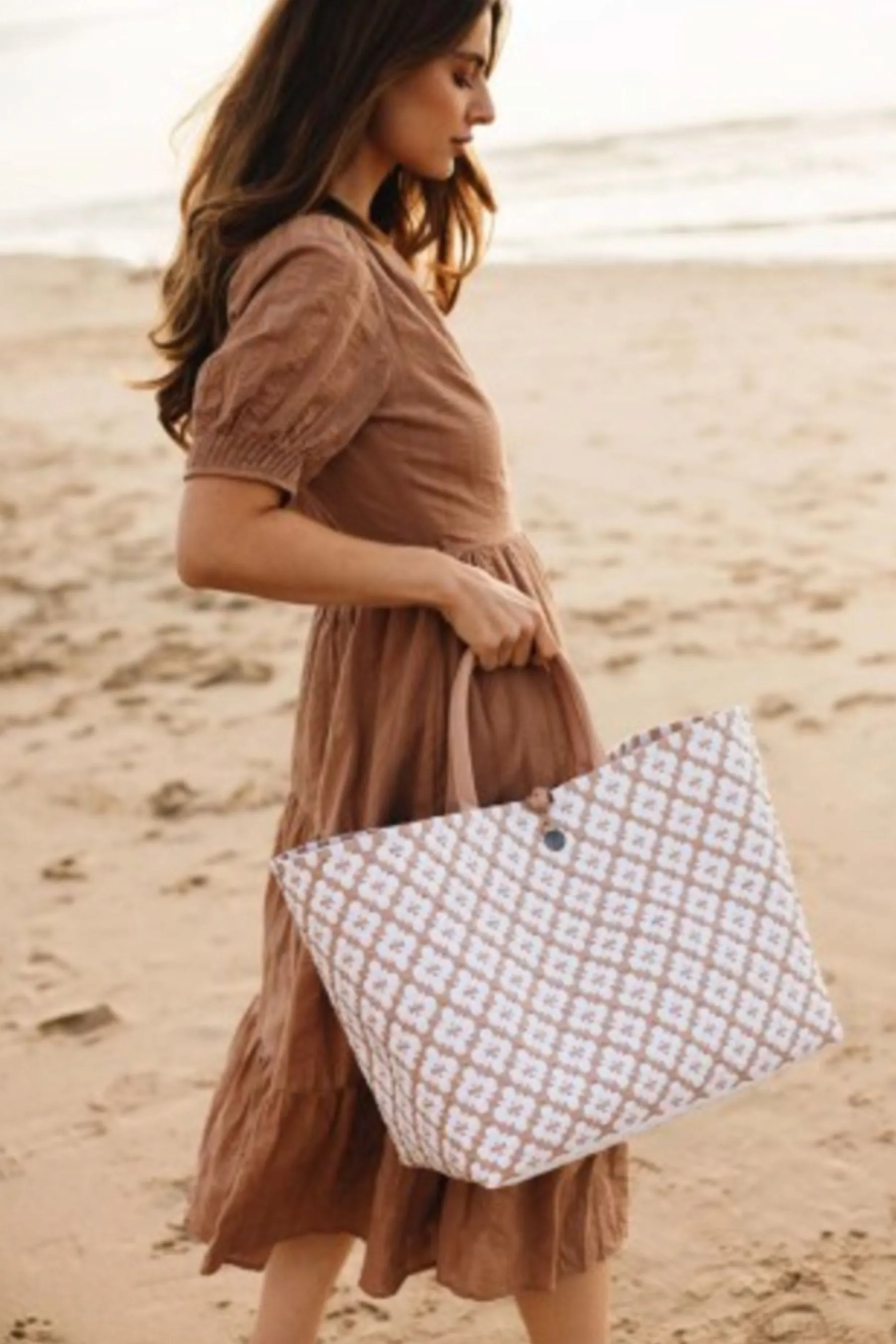 Motif Bag | Copper Blush & White