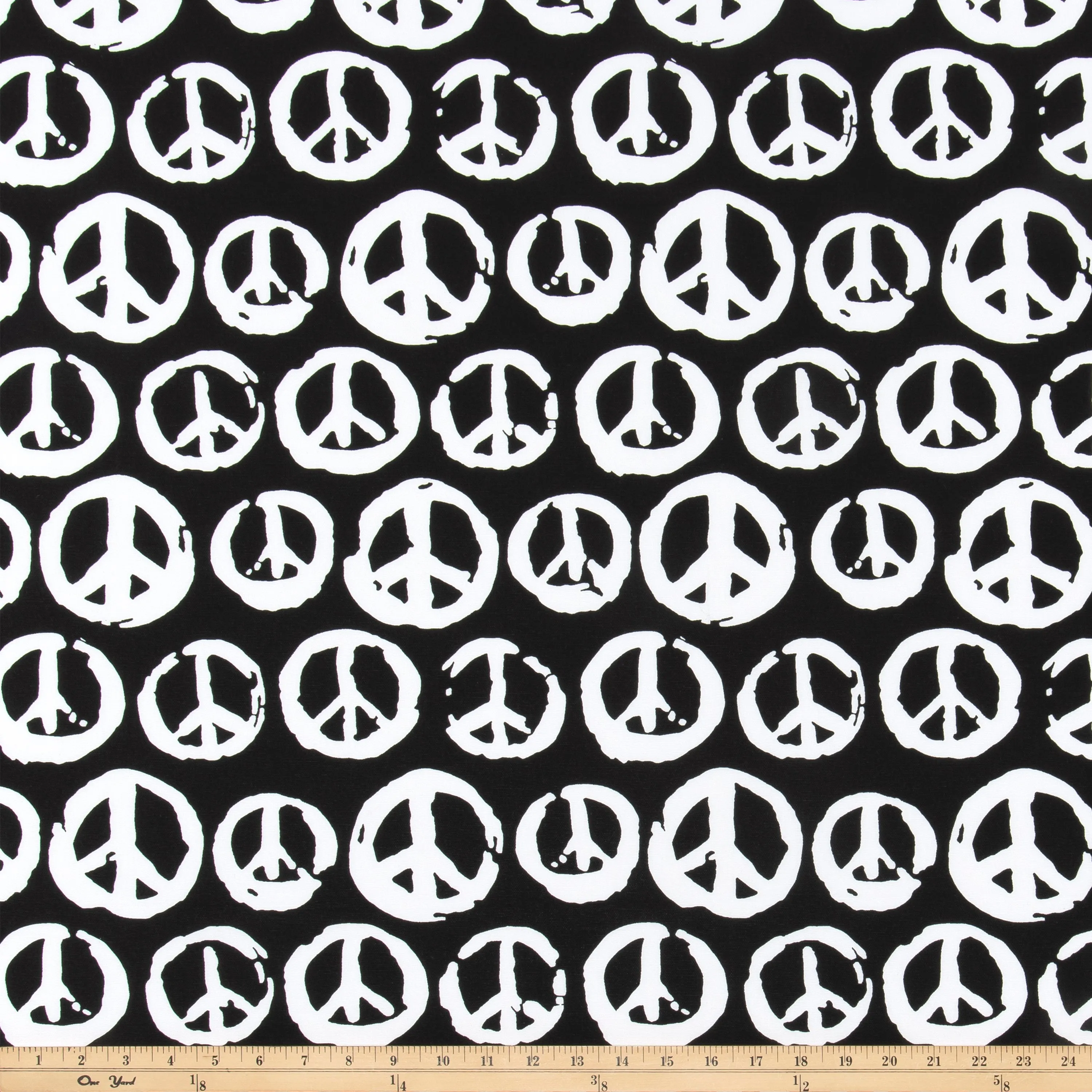Peaceful Black/White Fabric By Premier Prints