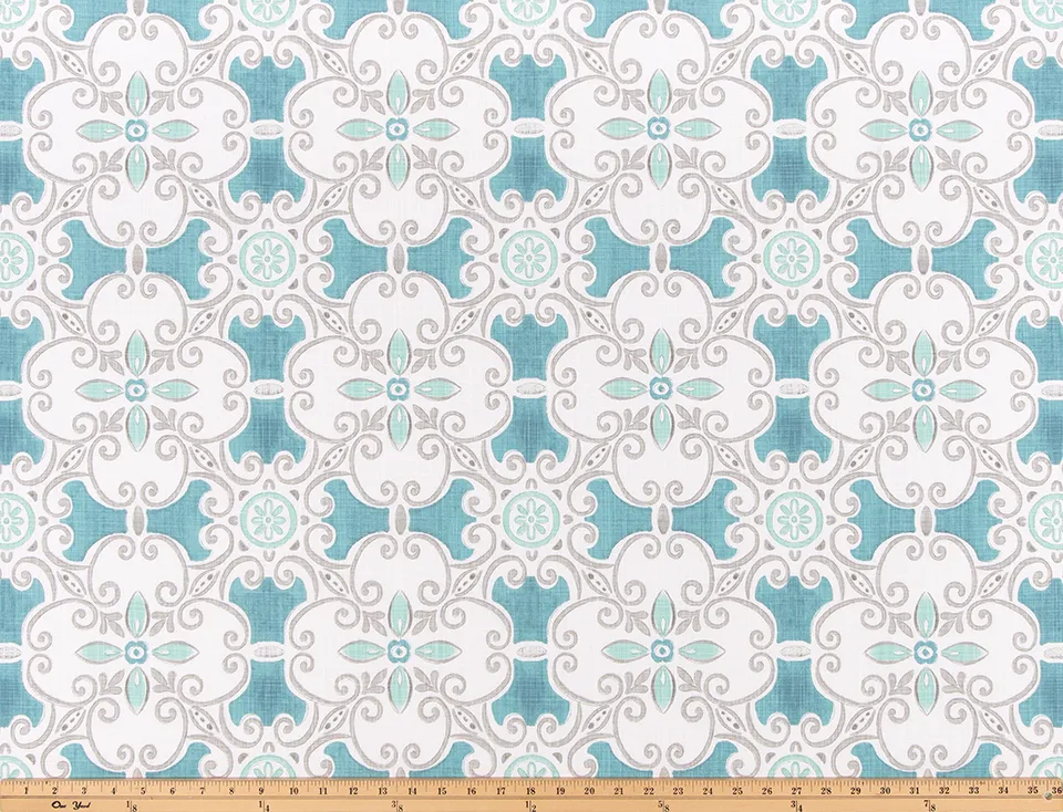 Promenade Fountain Slub Canvas Fabric By Premier Prints