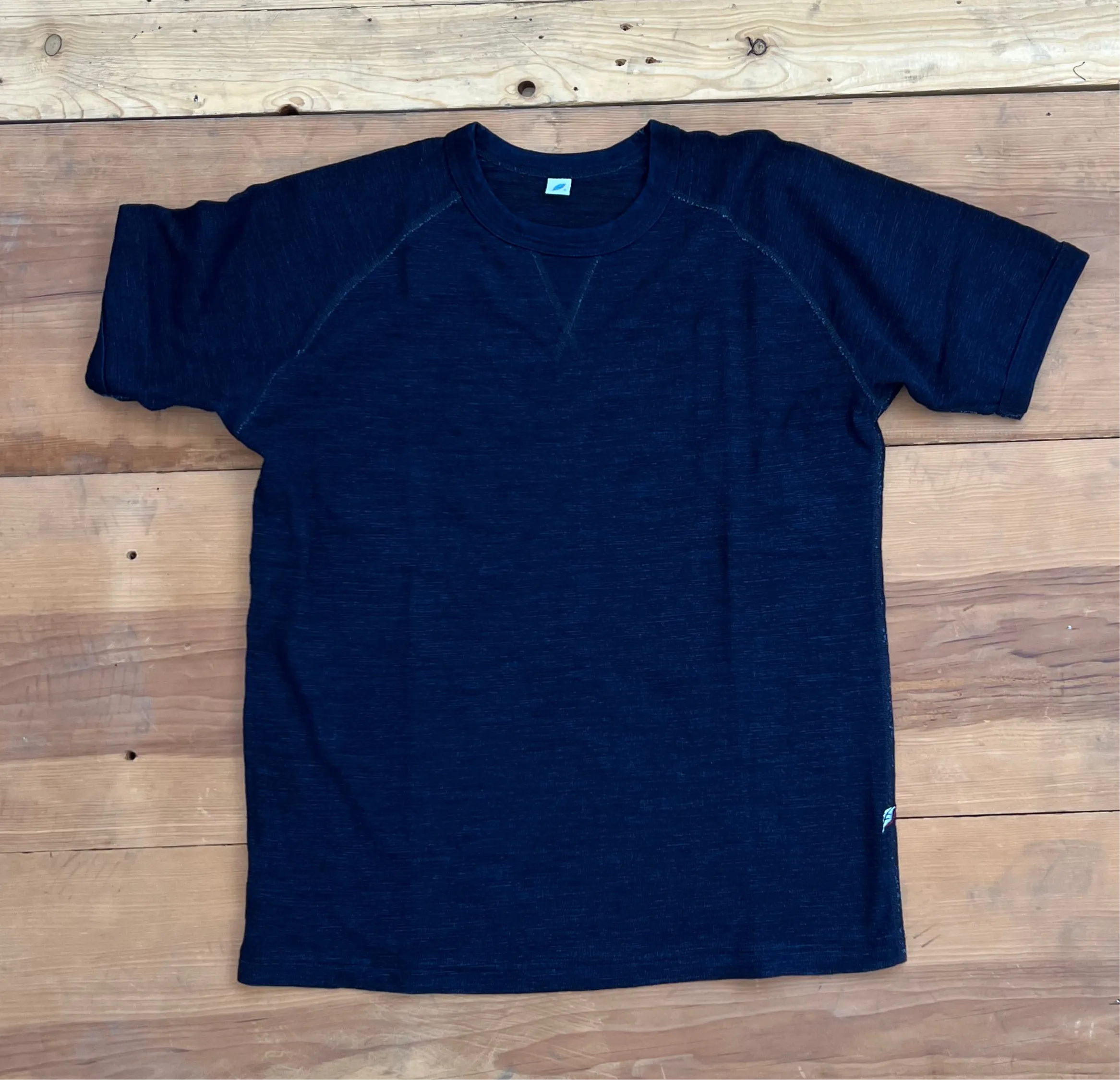 Pure Blue Japan Slub Jersey Raglan T shirt