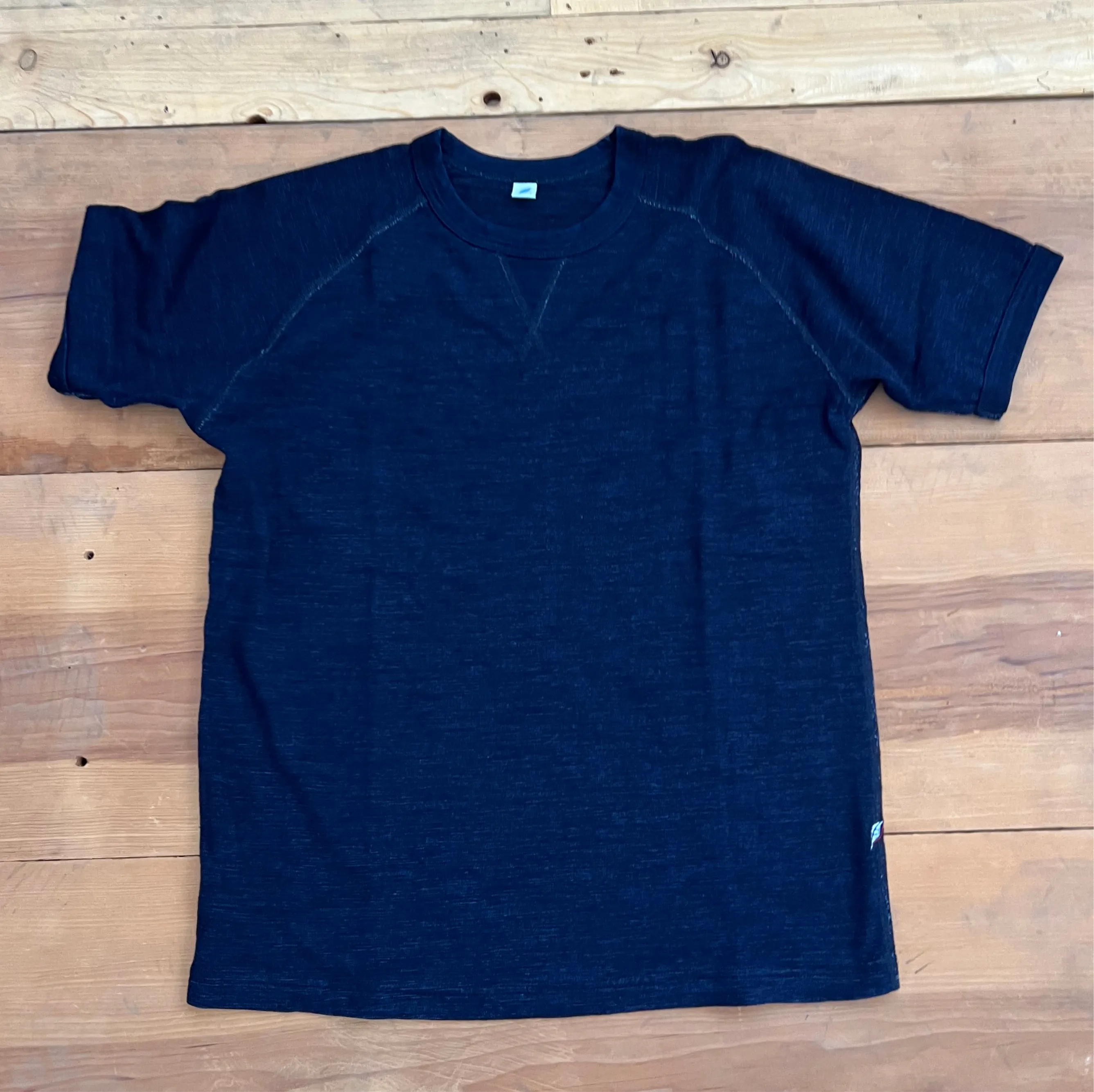 Pure Blue Japan Slub Jersey Raglan T shirt