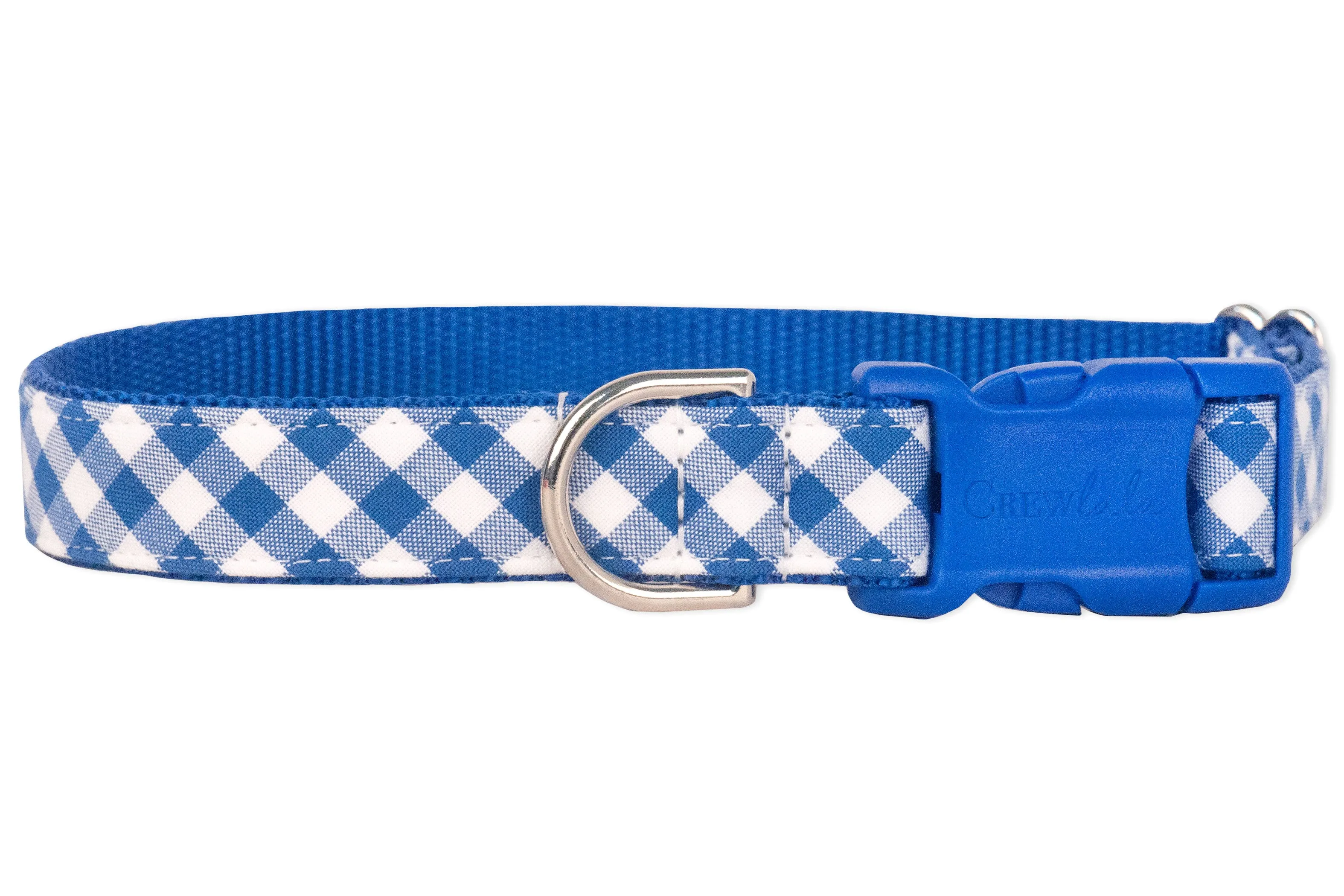 Royal Blue Picnic Plaid Dog Collar