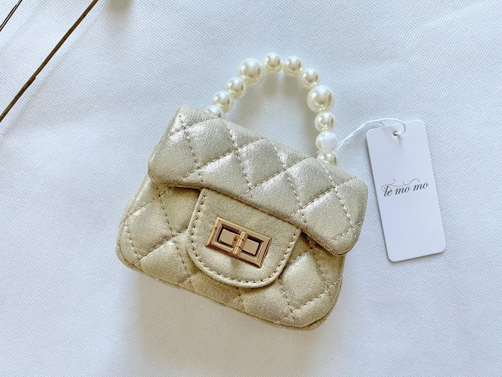 Shimmer Pearl Handle Purse