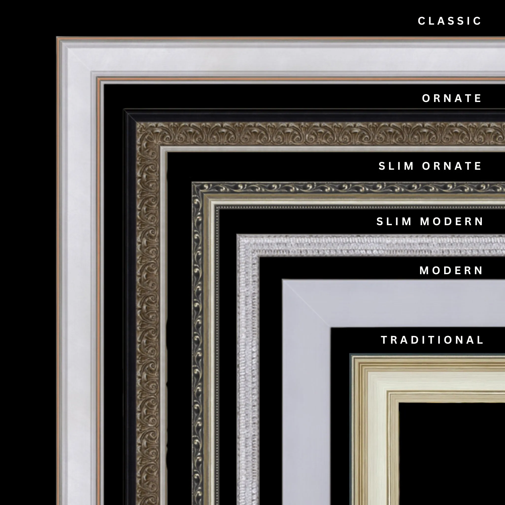 Silver 43x44 Picture Frame Ornate Traditional Classic Antique