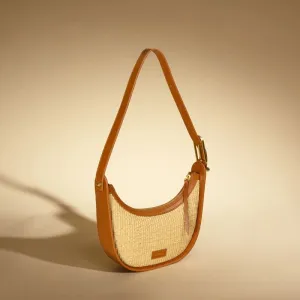 The Luna | Cognac Raffia