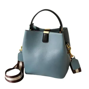 Versatile BECCA Bucket Bag in Durable Split Leather