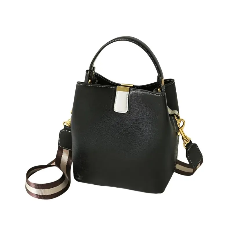 Versatile BECCA Bucket Bag in Durable Split Leather