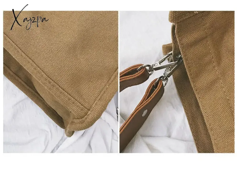 Xajzpa - Fashion Women Canvas Shoulder Shopper Bag Cotton Cloth Large Capacity Students Female Handbags Eco Fabric Tote Shopping Bags